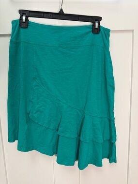 Toad & Co Women's Teal Ruffle Skirt